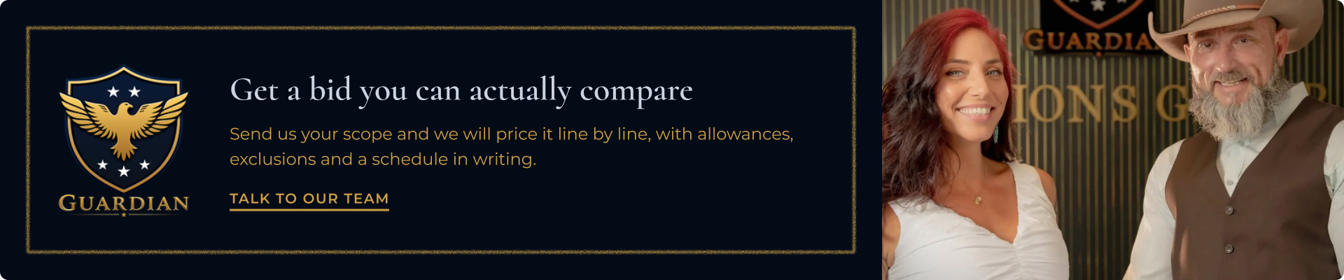 Get a bid you can actually compare
